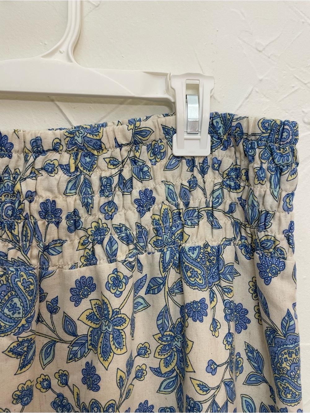 J. Jill Blue Cream Floral Paisley Tiered Midi/Maxi Skirt - Boho Western Prairie - Picture 5 of 7